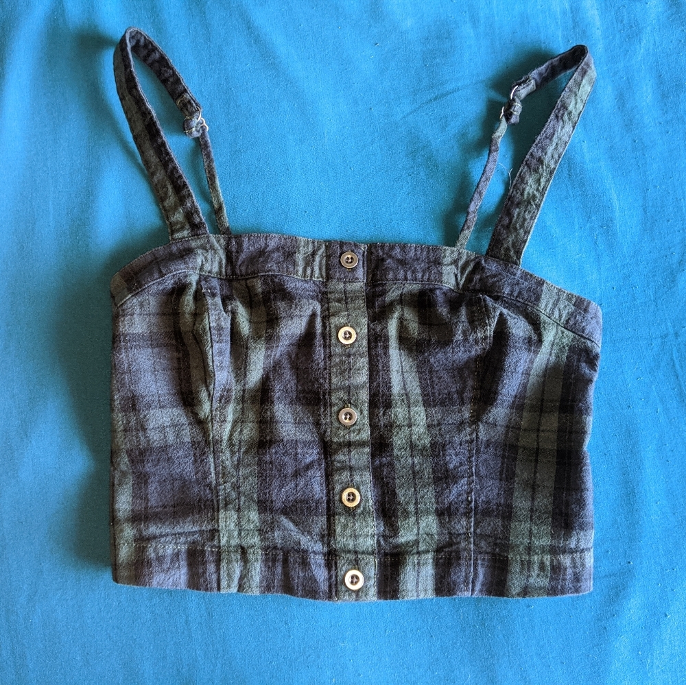 Hollister plaid crop top